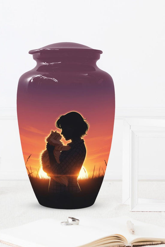 Orange Cat Urns For Ashes | Feline Urn For Pet