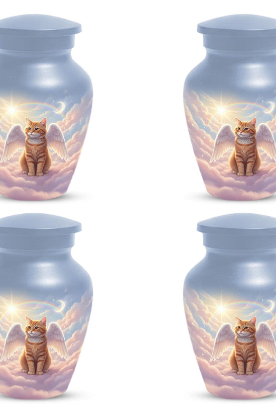 Orange Cat Angel Urns For Ashes 
