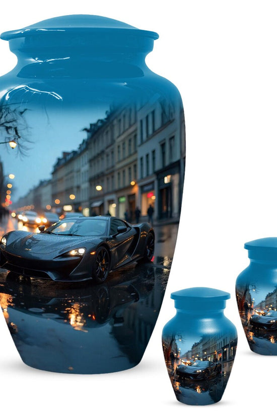 Black Car Cremation Urn For Adults