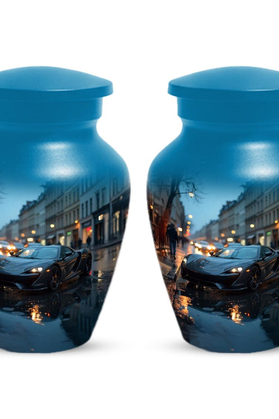 Black Car Cremation Urn For Adults