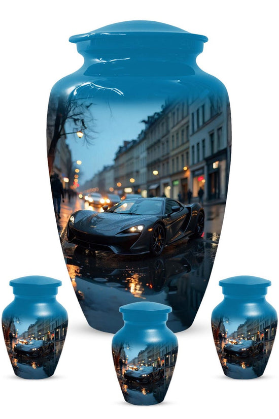 Black Car Cremation Urn For Adults