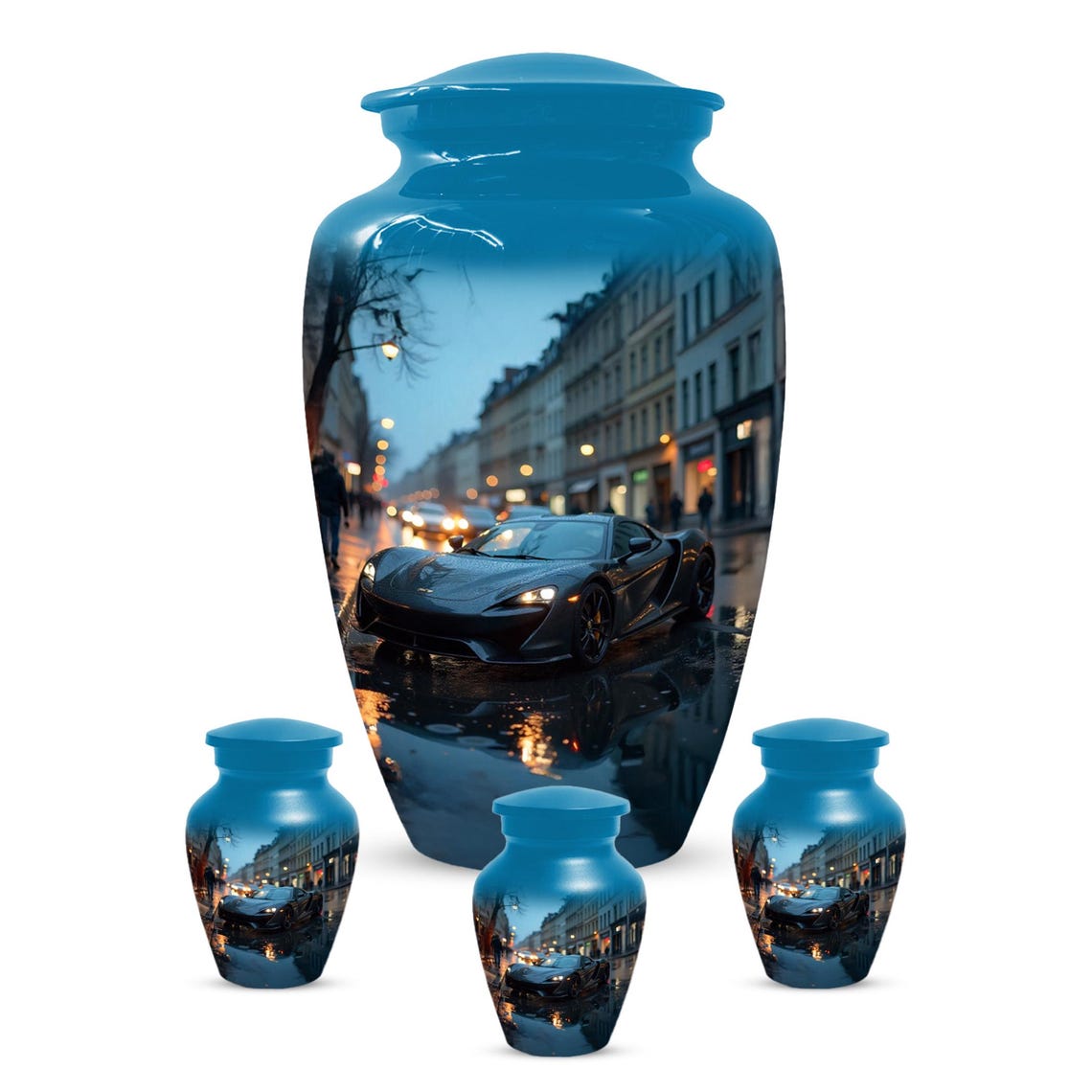 Black Car Cremation Urn For Adults