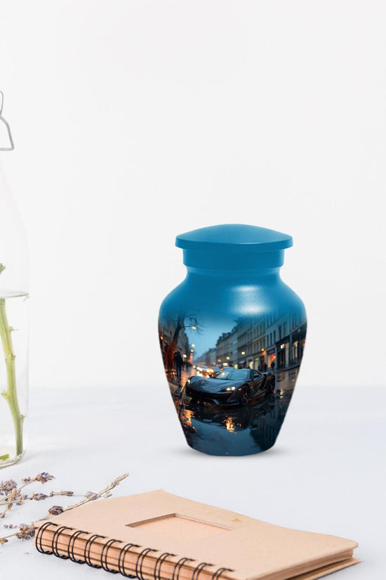 Black Car Cremation Urn For Adults