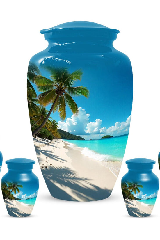 Ocean Beach Cremation Urn For Ashes | Handmade Mini Small Urns For Mom and Dad
