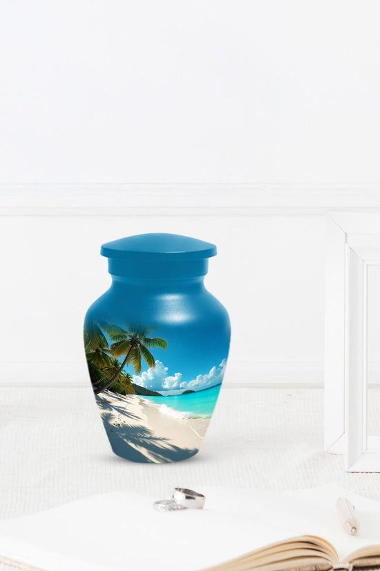 Ocean Beach Cremation Urn For Ashes | Handmade Mini Small Urns For Mom and Dad
