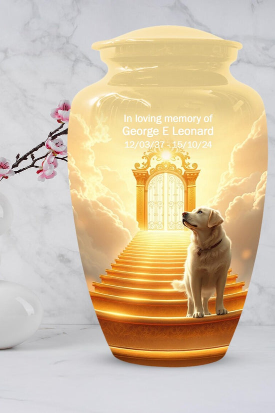 Handmade Labrador Dog Urns For Ashes | Personalized Pet Urn For Memorial
