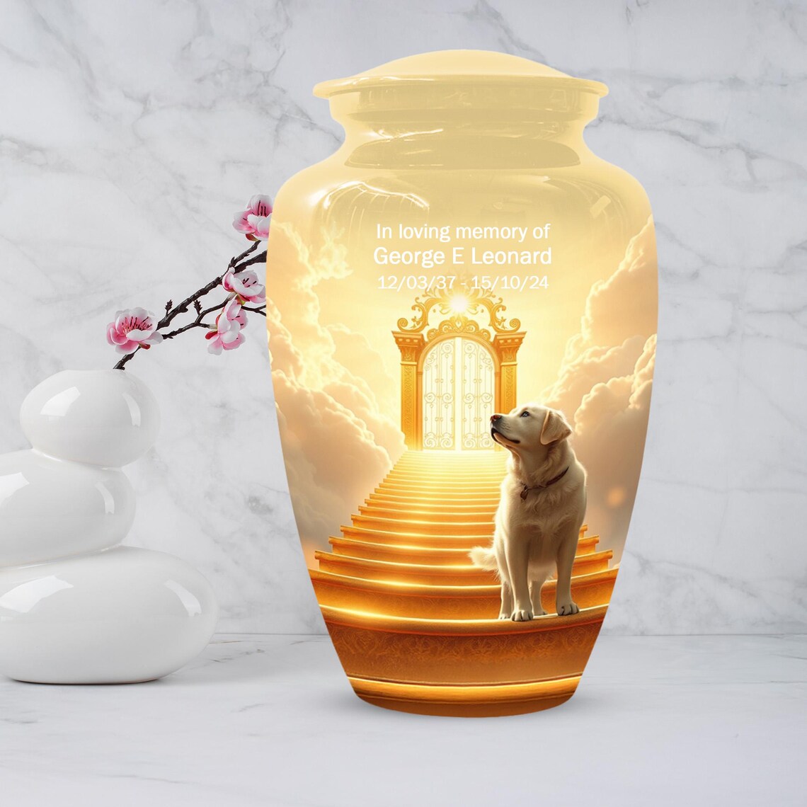 Handmade Labrador Dog Urns For Ashes | Personalized Pet Urn For Memorial
