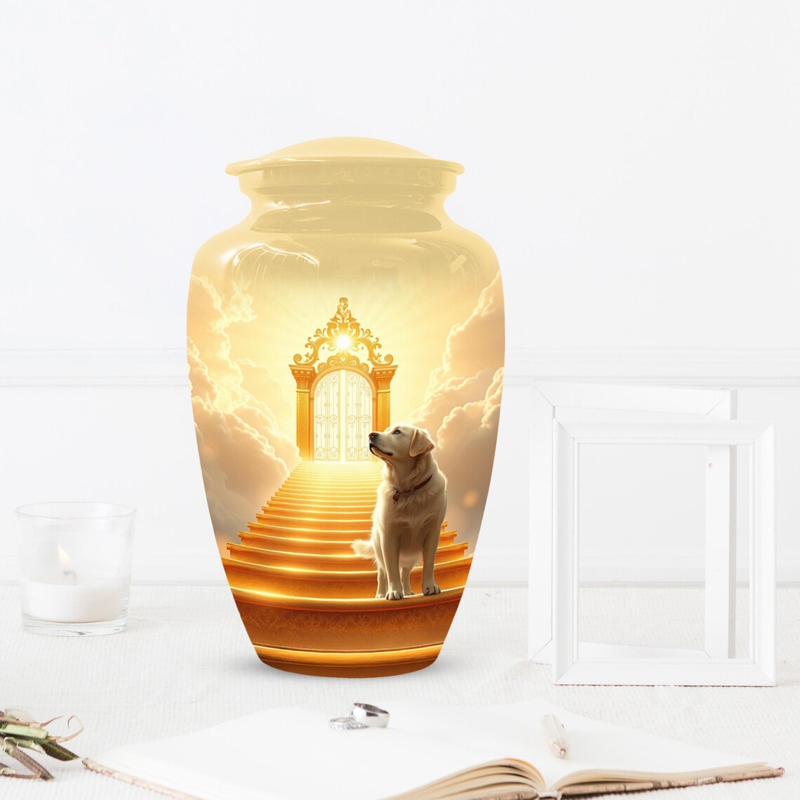 Handmade Labrador Dog Urns For Ashes | Personalized Pet Urn For Memorial
