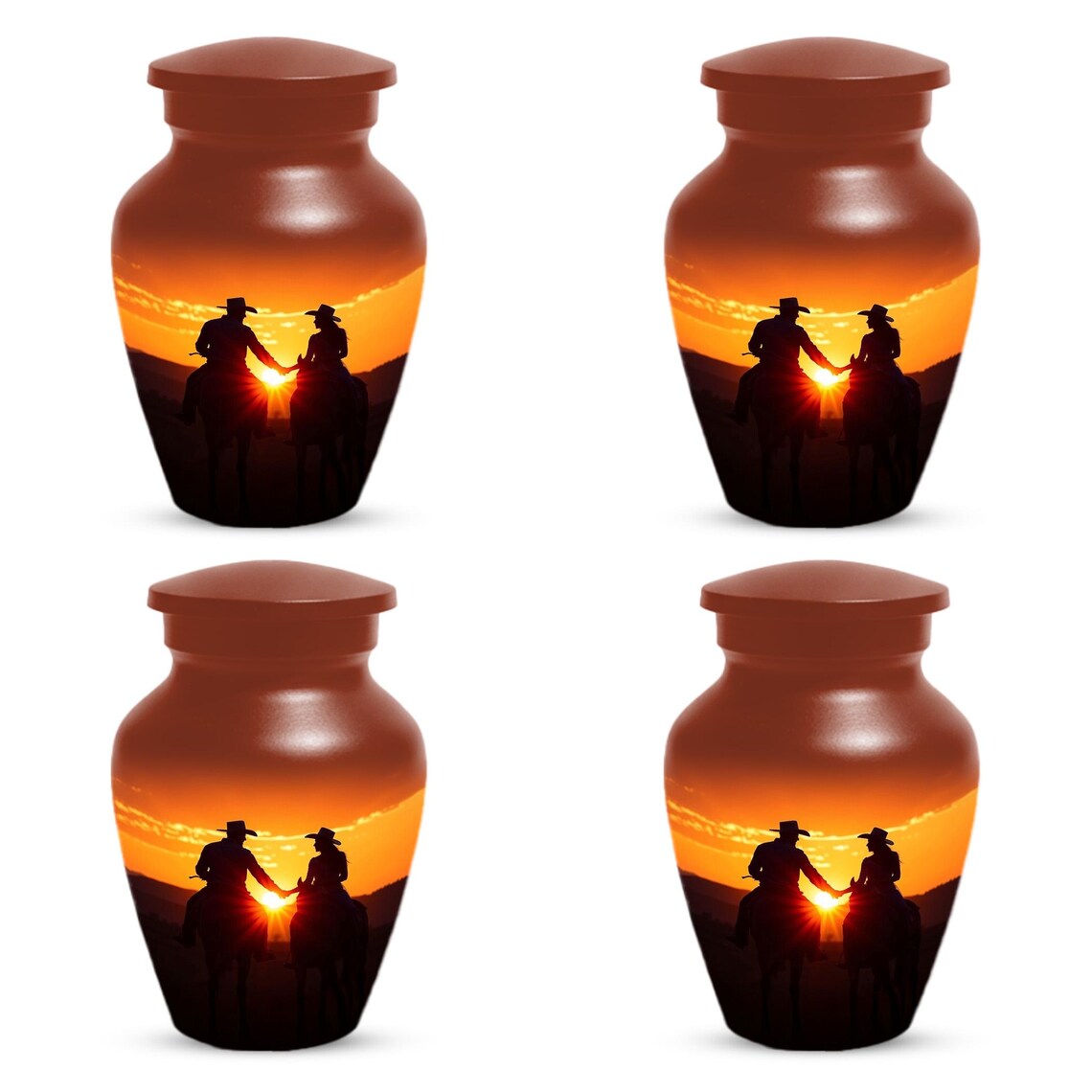 Cowboy & Cowgirl Urns For Human Ashes | Handmade Personalized Urn For Adults
