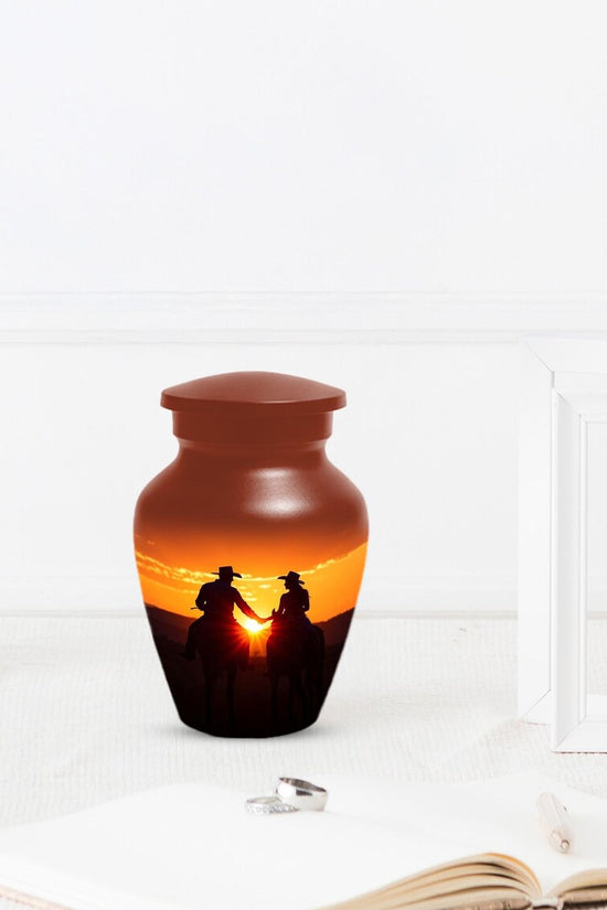 Cowboy & Cowgirl Urns For Human Ashes | Handmade Personalized Urn For Adults
