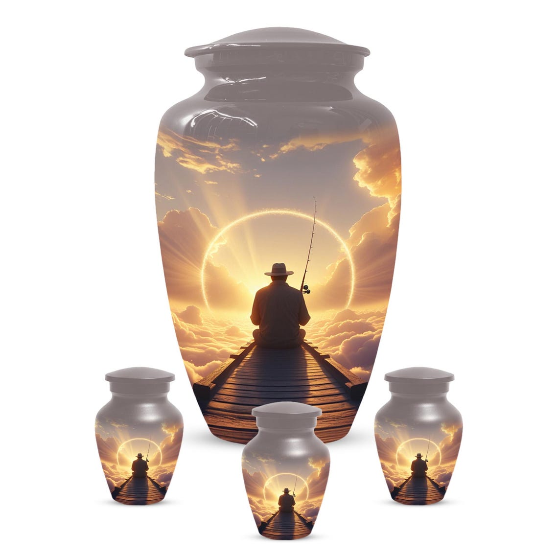 Gone Fishing in Heaven Urn for Dad