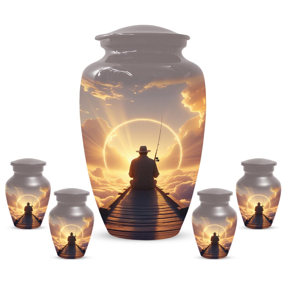 Gone Fishing in Heaven Urn for Dad