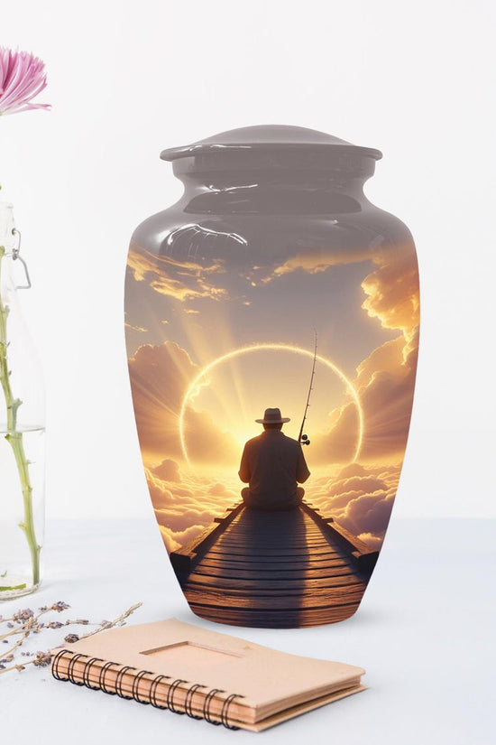 Gone Fishing in Heaven Urn for Dad