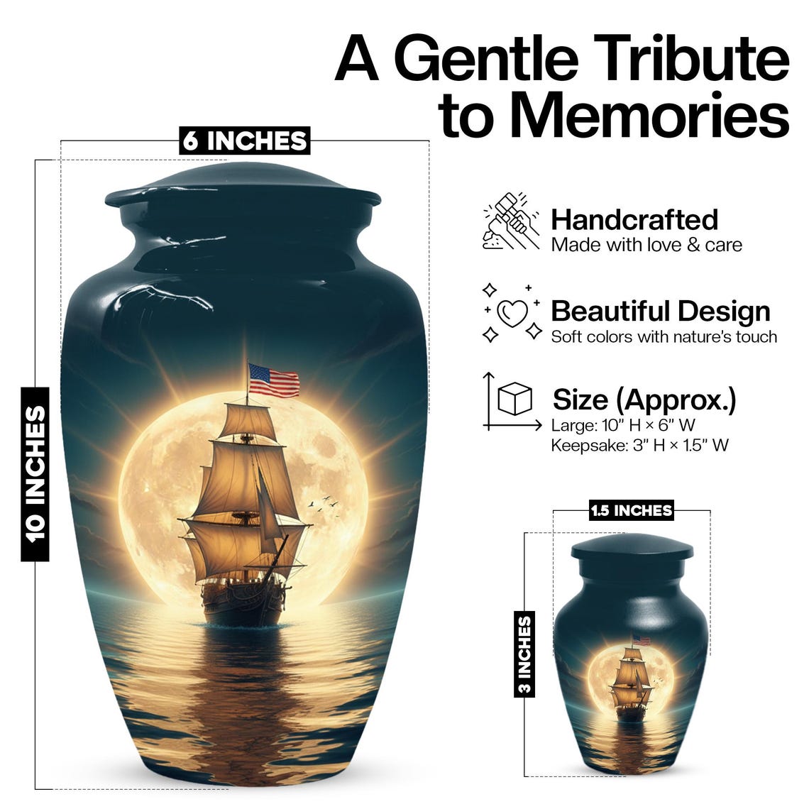 Sailboat Cremation Urns For Ashes