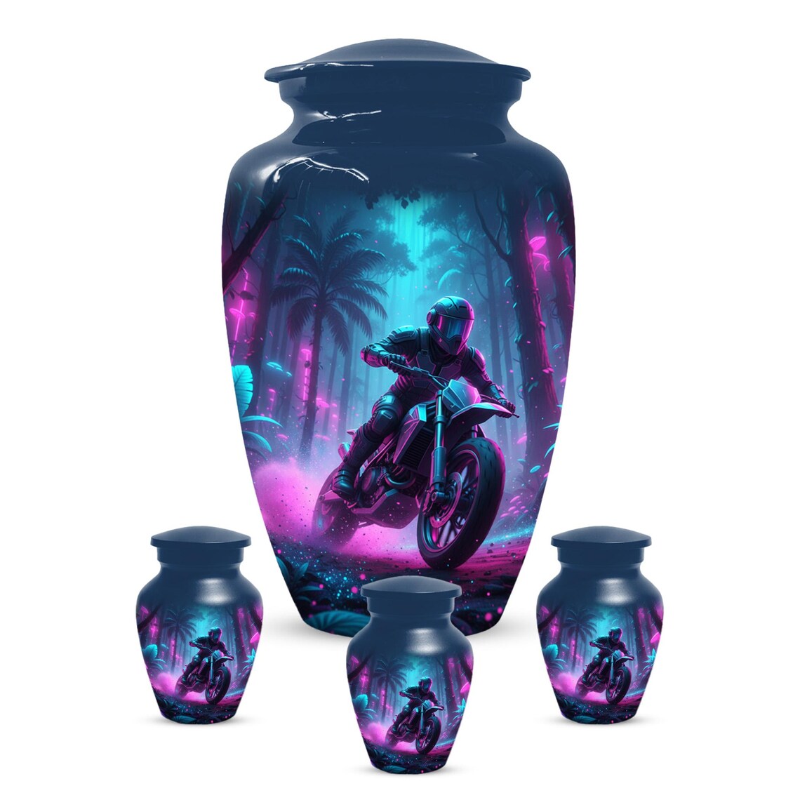 Motorbike Unique Keepsake Cremation Urns For Dad