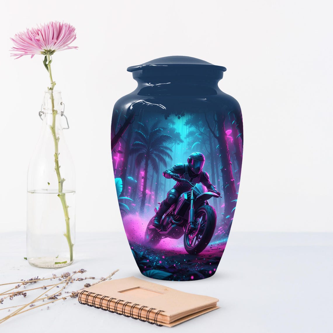 Motorbike Unique Keepsake Cremation Urns For Dad