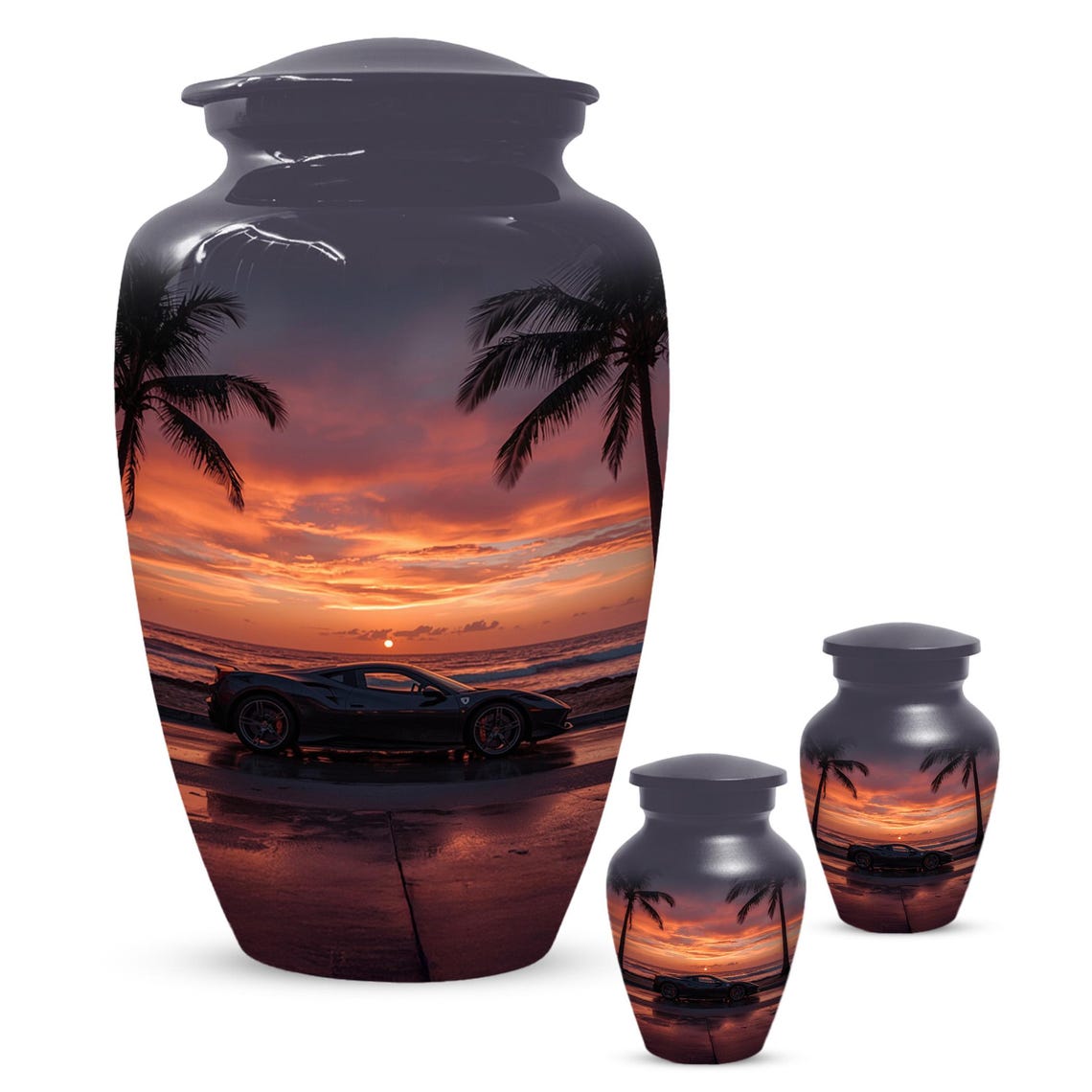 Exotic Car Urn For Human Ashes | Handmade Urns For Adult Male
