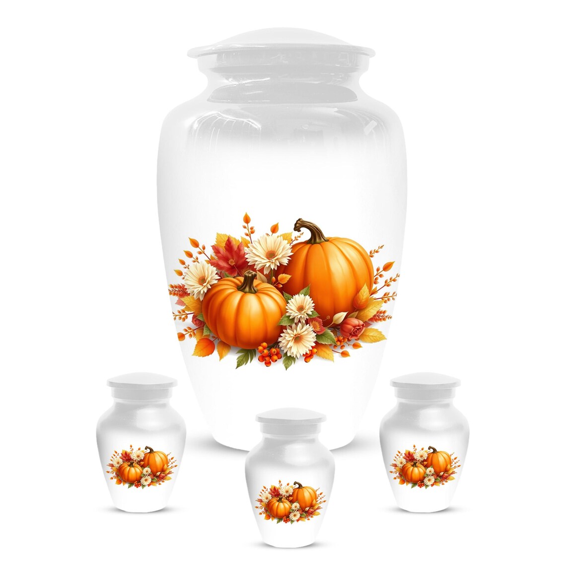 Thanksgiving Cremation Urn For Ashes | Pumpkin Keepsake Handmade Urns
