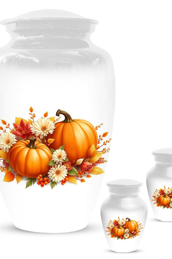 Thanksgiving Cremation Urn For Ashes | Pumpkin Keepsake Handmade Urns
