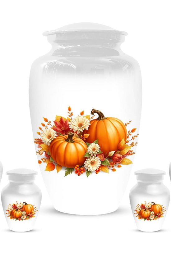 Thanksgiving Cremation Urn For Ashes | Pumpkin Keepsake Handmade Urns
