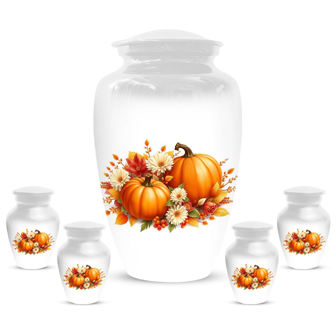 Thanksgiving Cremation Urn For Ashes | Pumpkin Keepsake Handmade Urns
