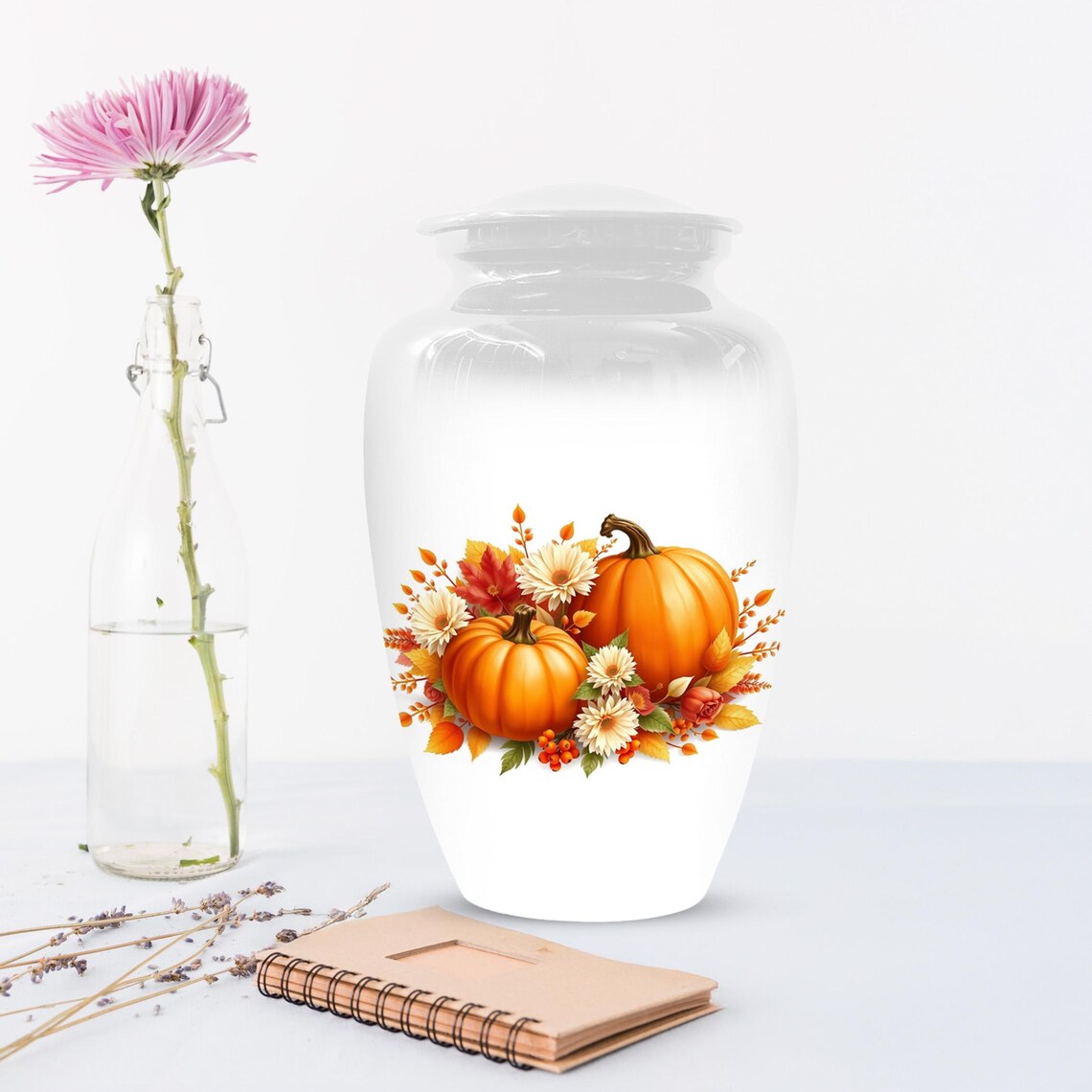 Thanksgiving Cremation Urn For Ashes | Pumpkin Keepsake Handmade Urns
