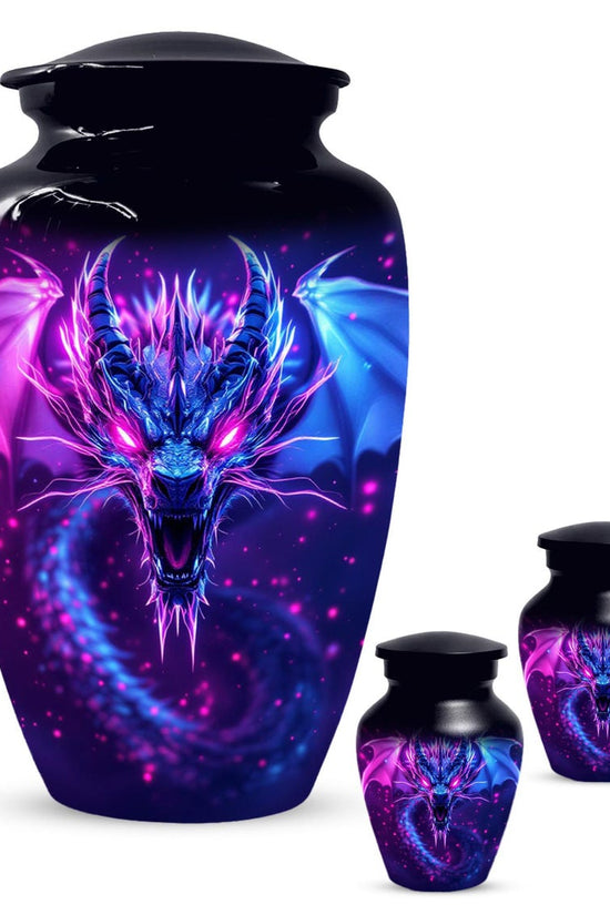 Neon Dragon Cremation Urn For Human Ashes