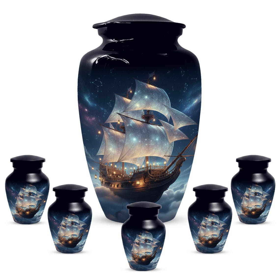Fantasy Sailboat Urns For Ashes 