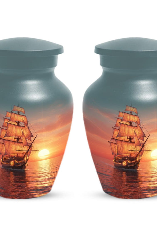 Sailboat Sunset Urns For Ashes | Ocean Ship Custom Urn