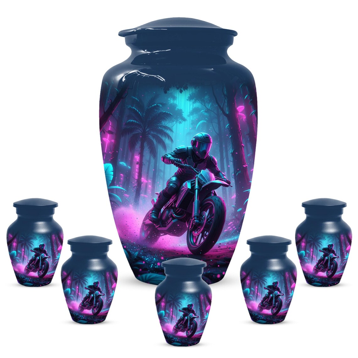 Motorbike Unique Keepsake Cremation Urns For Dad
