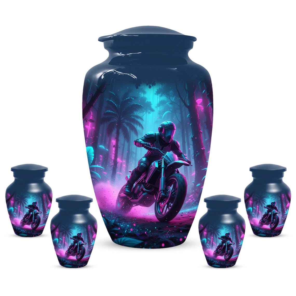 Motorbike Unique Keepsake Cremation Urns For Dad