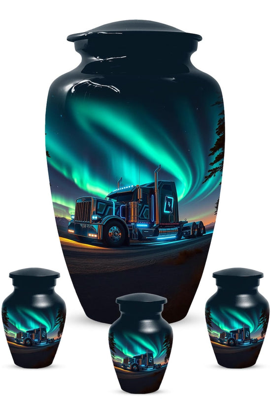 Aurora Borealis Small Keepsake Urn For Adult Male