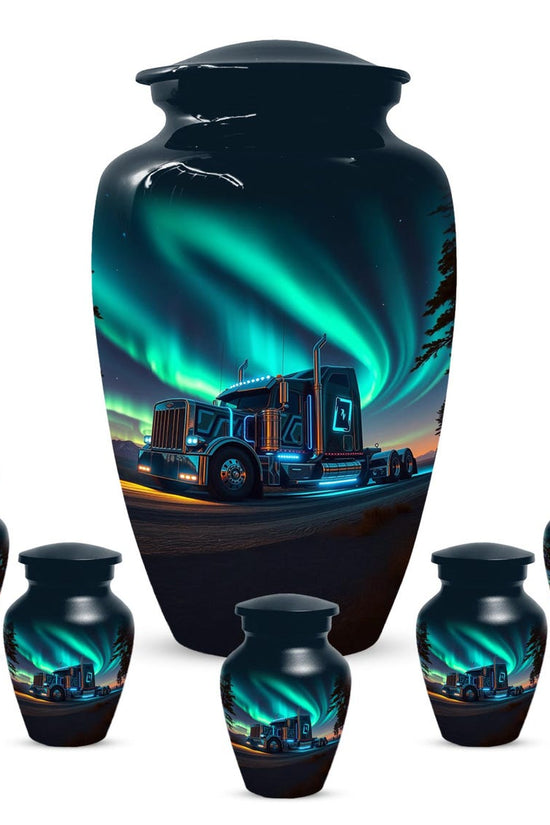 Aurora Borealis Small Keepsake Urn For Adult Male