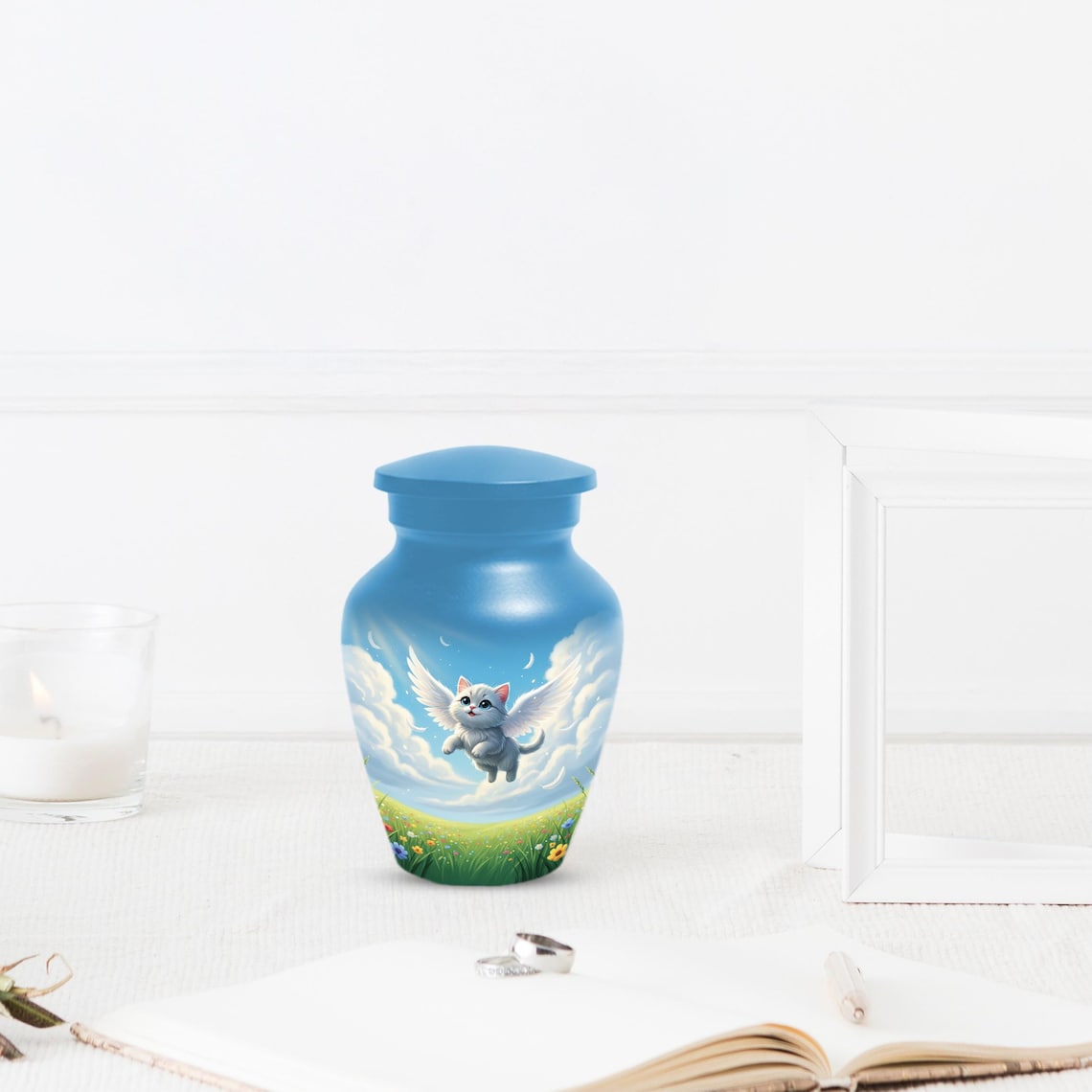 Angel Cat Cremation Urns