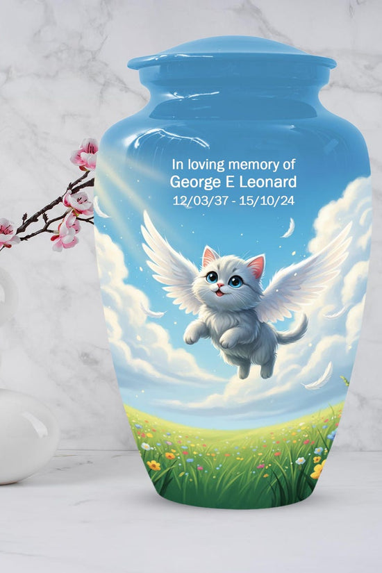Angel Cat Cremation Urns