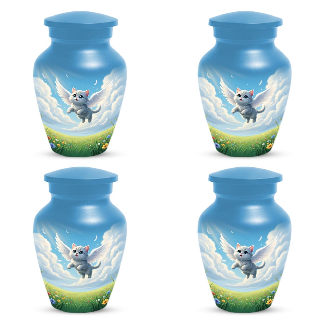 Angel Cat Cremation Urns