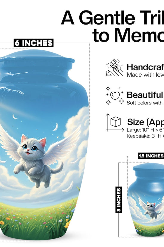 Angel Cat Cremation Urns