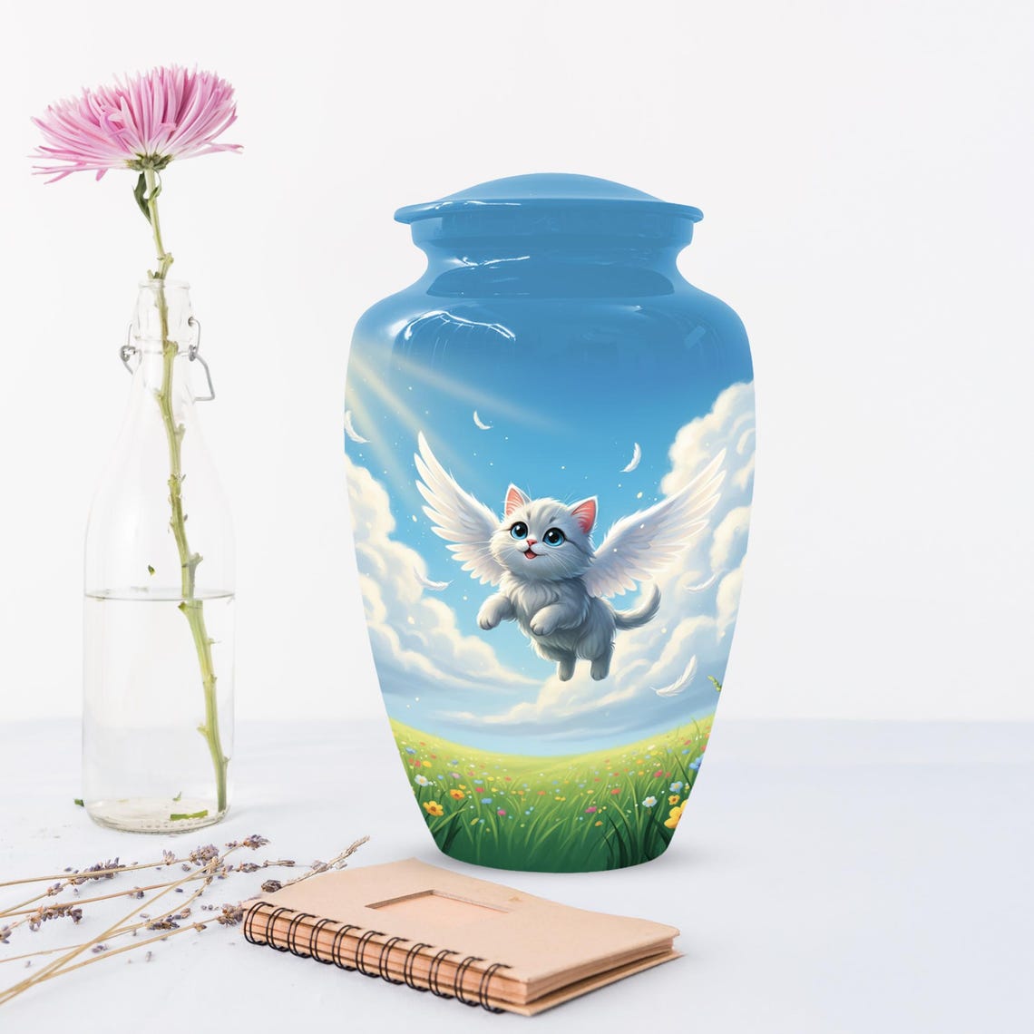 Angel Cat Cremation Urns