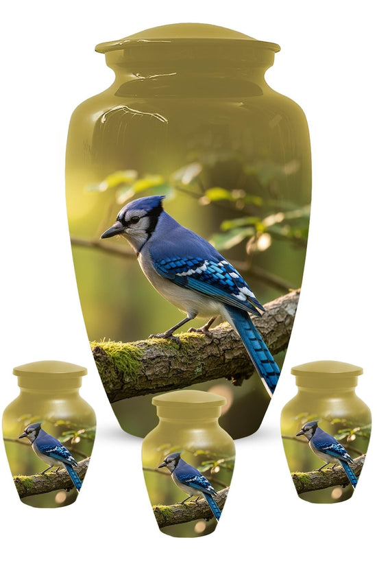 Blue Jay Urn For Ashe