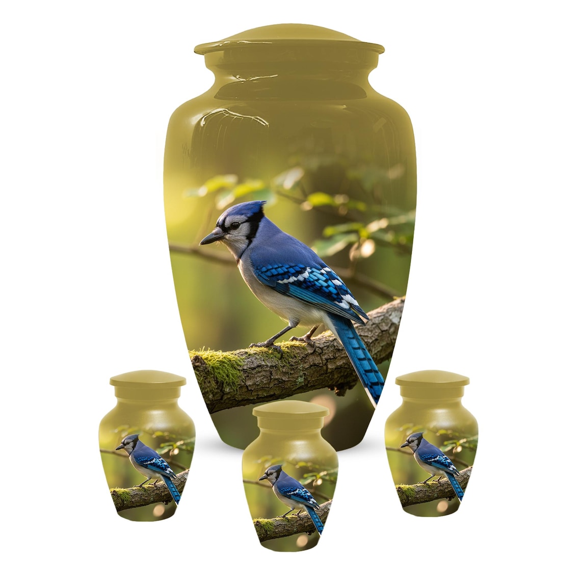 Blue Jay Urn For Ashe