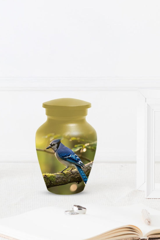 Blue Jay Urn For Ashe