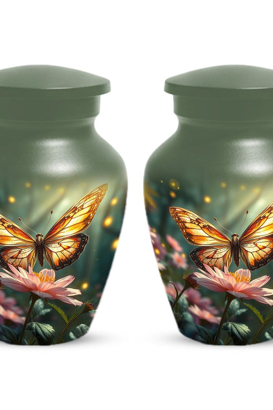 Yellow Butterfly Urn for Female Ashes