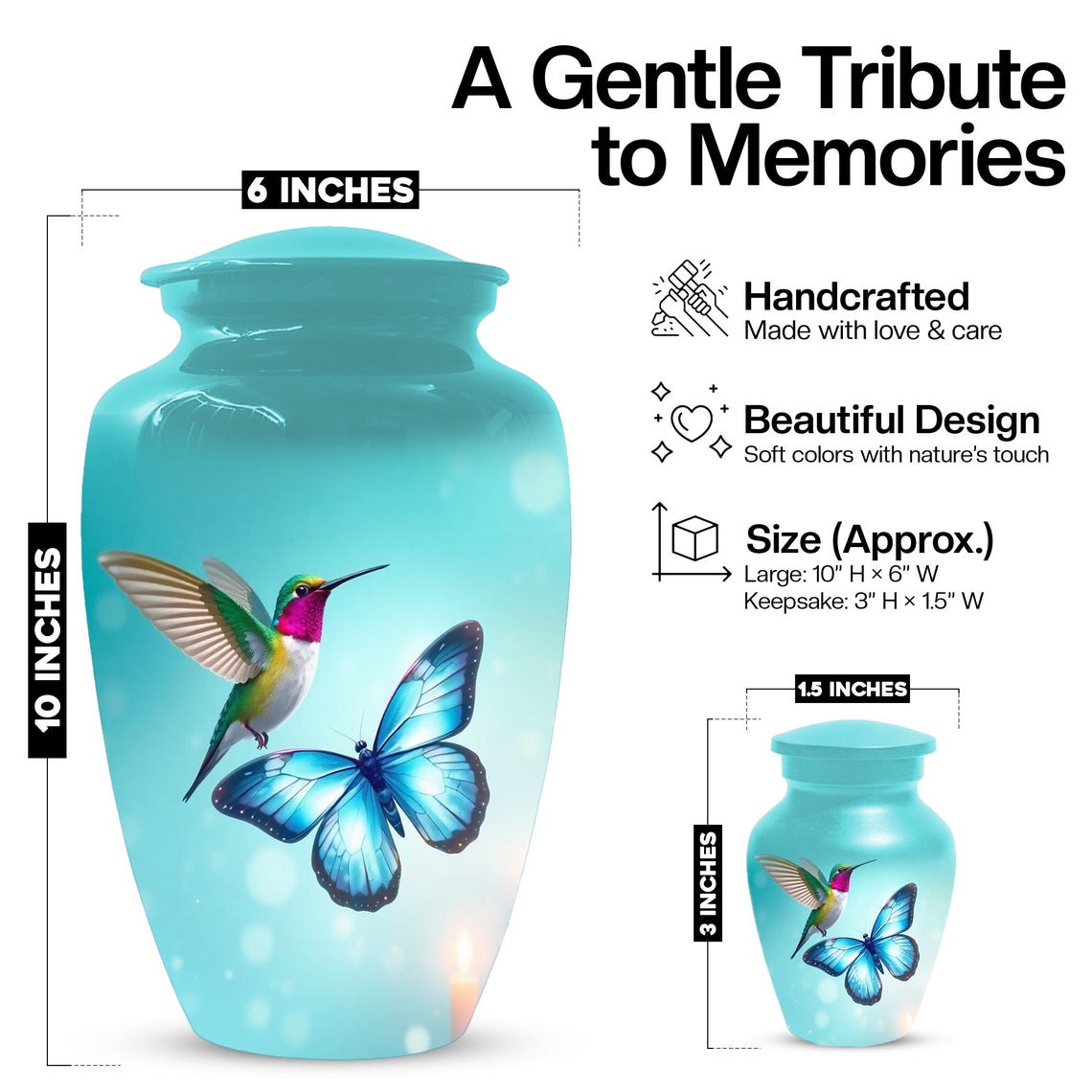 Butterfly Urn for Mom - Hummingbird Cremation Urns