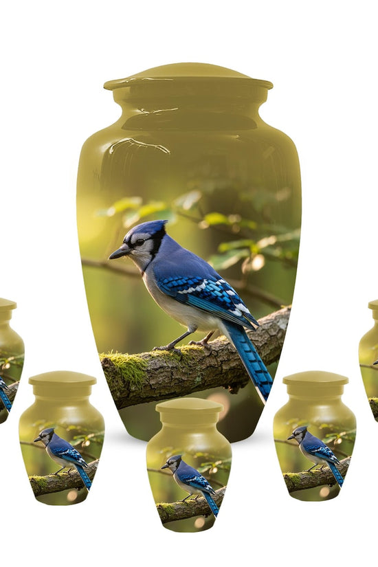 Blue Jay Urn For Ashe