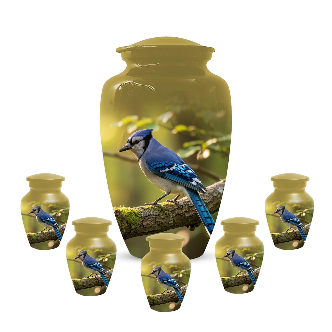 Blue Jay Urn For Ashe