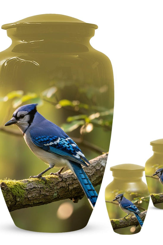 Blue Jay Urn For Ashe