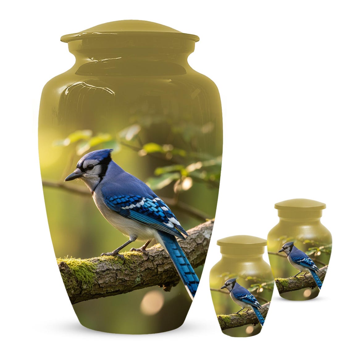Blue Jay Urn For Ashe