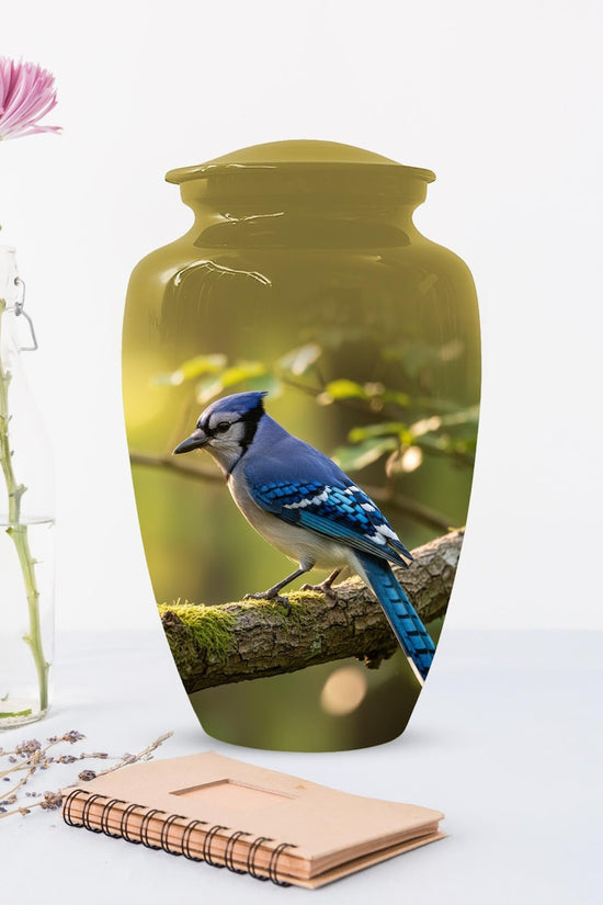 Blue Jay Urn For Ashe