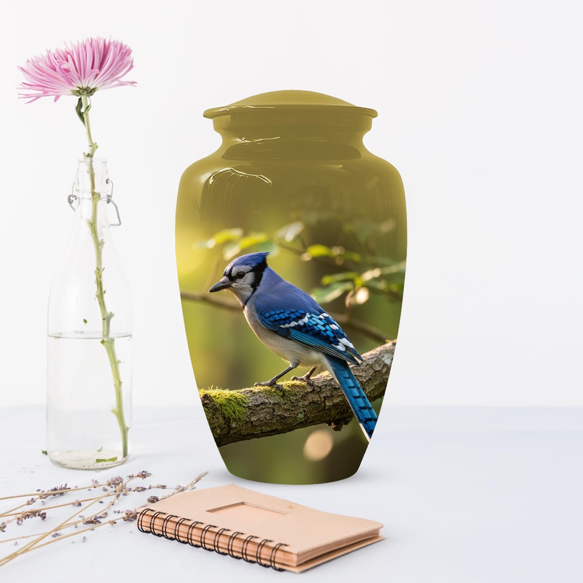 Blue Jay Urn For Ashe