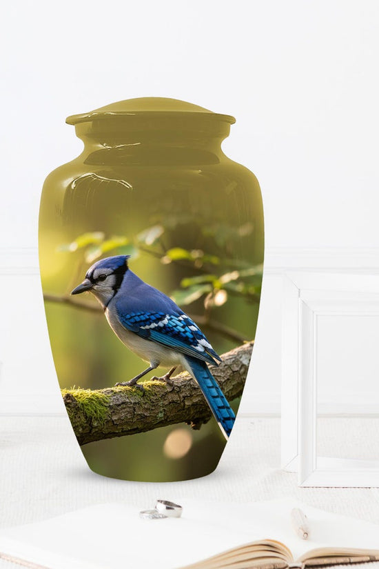 Blue Jay Urn For Ashe